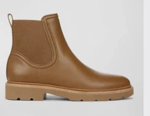 Vince Rue women's Chelsea Tan leather Ankle Boots 8.5 M New - Picture 1 of 4
