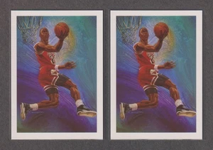 TWO (2) 1990-91 NBA Hoops - #358 Michael Jordan [Team Checklist] Card Lot - Picture 1 of 2