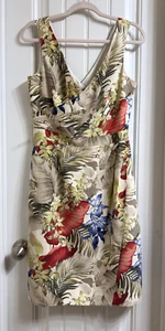 NWT Tommy Bahama Grande Reviere Silk Dress Tropical Floral Sleeveless Size 8 - Picture 1 of 11