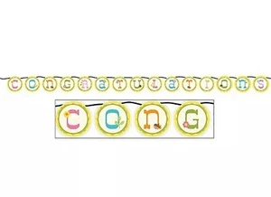 Happi Tree Baby shower Party Supplies circle Paper Banner 5.5' - Picture 1 of 1