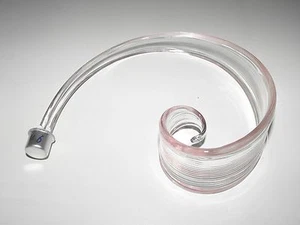 LAMPADARIO MURANO VENICE RICAMBIO SPARE PART FOGLIA PIEGATA BORDO ROSA TV6 - Foto 1 di 4
