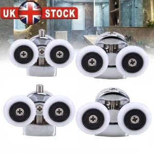 4 X Twin Shower Screen Door ROLLERS/Runners/Wheels Top & Bottom 23mm Replacement - Picture 1 of 15