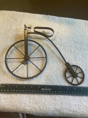 Metal Bicycle Wall Art Hanging Must See Brown Colored Foto 1 de 4