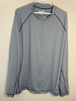 Duluth Trading The Suit Up Full Zip Rashguard Men's 2XL Gray Slim Fit Activewear - Image 1 of 4