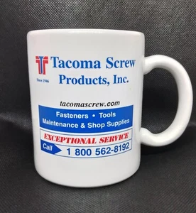Werbung Kaffeetasse 12 Unzen Tacoma Schraubprodukte - Bild 1 von 4