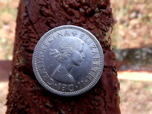 1967 Queen Elizabeth Two Shillings Coin Old British Coins Money Moneda World
