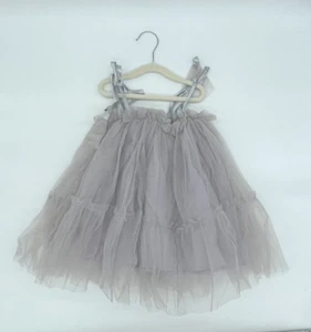 Two Layers Grey Tulle Dress Toddler - Picture 1 of 12