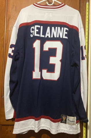 NHL Teemu Selanne Winnipeg Jets XL Jersey Fanatics Vintage Hockey Cover