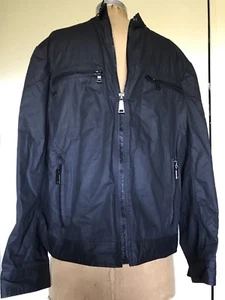 INC Black Zip Moto Jacket Men's XL International Concepts Water Resistant RAIN - Picture 1 of 9