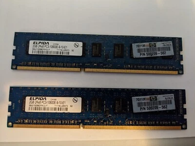 2X2GB DDR3 ECC PC3-10600 4GB TOTAL Foto 1 de 2