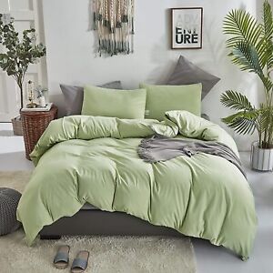 CLOTHKNOW Sage Green Comforter Set Full Green Bedding Comforter Sets Full Solid 