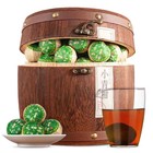 Xiaoqingkang Pu'er Ripe Tea Barrel 小青柑茶叶普洱熟茶柑普青皮小沱生晒桔普木桶装 500g/桶