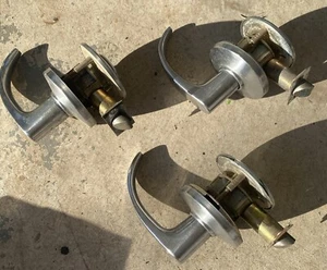 ( 3 ) X Schlage Commercial Inside ( Security Door Exit )Satin 1 3/4” Door Lck As - Picture 1 of 11