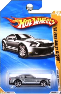 Hot Wheels '10 FORD SHELBY GT500 Silver Gray 2010 New Models #09/44 Diecast 1:64 - Picture 1 of 1