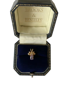 2000 Tansanit und Diamant Anhänger 9kt Gold Tansanit Band Vintage Pendant - Bild 1 von 18