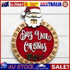 Christmas Wooden 24 Days Advent Calendar Round Festival Party Favor Gifts (Red)
