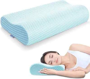 Cervical Ergonomic Contour Neck Pillows Neck Pain Relief Memory Foam Bed Pillow - Picture 1 of 18