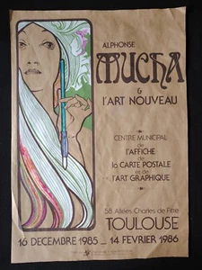 Affiche Exposition Alphonse Mucha € L' Art Nouveau À Toulouse 1985/ 1986 - Imagen 1 de 9