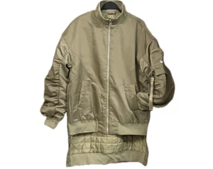Nike Women's Therma Fit Oversized Bomber Jacket Olive S/M - Picture 1 of 14