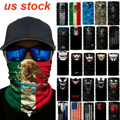 USA National Flag Neck Gaiter Face Bandana Headwear Fishing Biker Balaclava Tube
