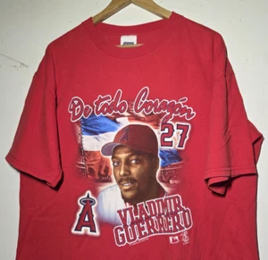 Angels Shirt Vladimir Guerrero Vintage Lee Sports Mens Medium MLB Retro Anaheim - Picture 1 of 6