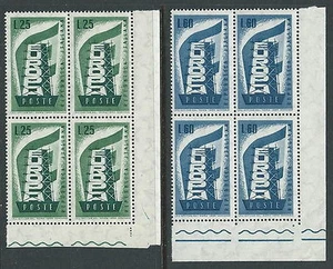 1956 ITALIA EUROPA QUARTINA LUSSO MNH ** - VA38-2 - Picture 1 of 1
