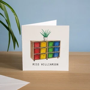 Personalised New Primary School Teacher Card Handmade 1st Teacher Job Gifts - Picture 1 of 3