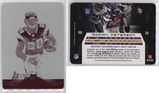 2012 Panini Momentum Printing Plate Black 1/1 Adrian Peterson #92