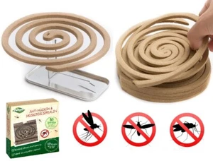Bobine Repellenti Zanzare Spirale Fumo Include Base Metallo Supporti Confezione da 40 - Foto 1 di 11