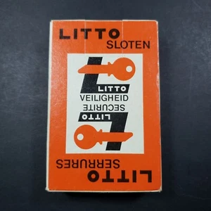 Playing Cards Litto Sloten Veiligheid Safety Locks VTG Belgium Dutch Advertising - Picture 1 of 5