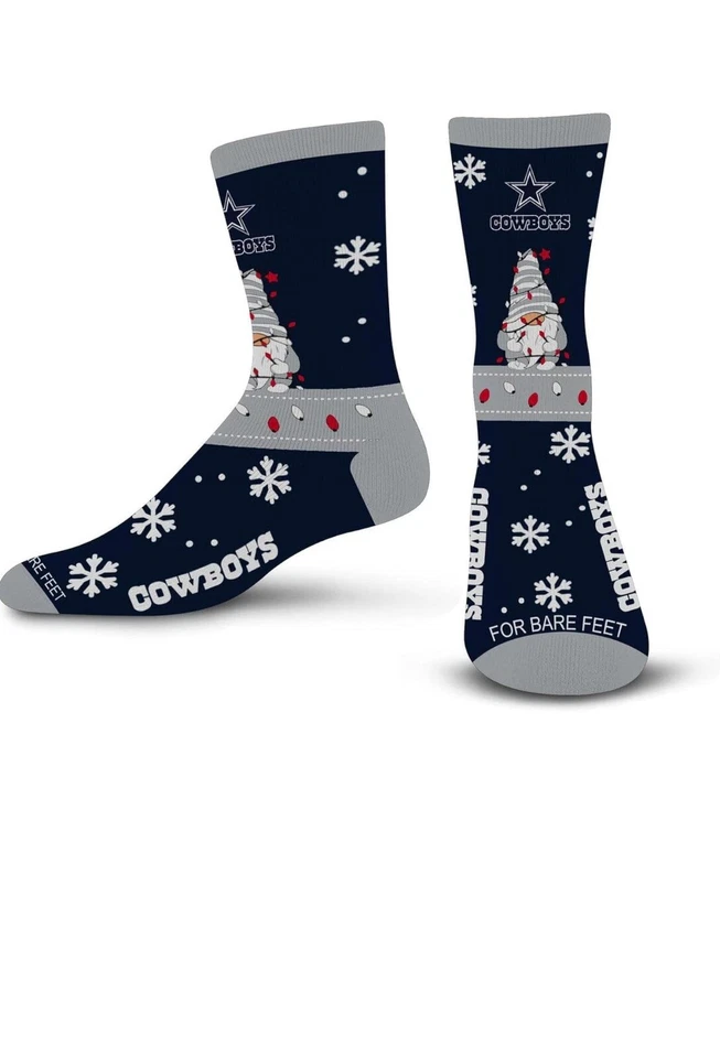 Dallas Cowboys Oficial NFL Calcetines Largos Para Pies Descalzos Grande Navidad SUDADOR Foto 1 de 4