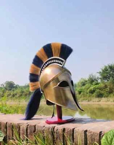 Medieval Wearable Greek Corinthian Helmet Free Leather Liner Knight helmet - Picture 1 of 7