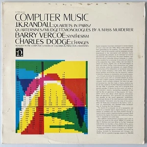 COMPUTER MUSIC ft. J.K. RANDALL Barry Vercoe CHARLES DODGE Nonesuch Vinyl LP - Imagen 1 de 5