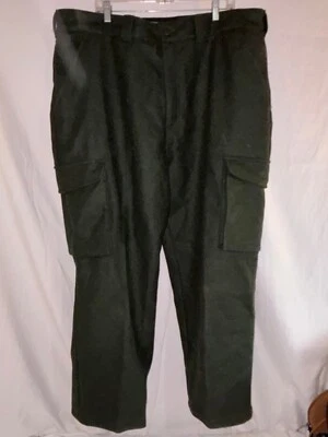 Cabela’s 100% Wool Hunting Pants 44 x 30 Ice Fishing Snow Green Heavyweight - Image 1 of 4