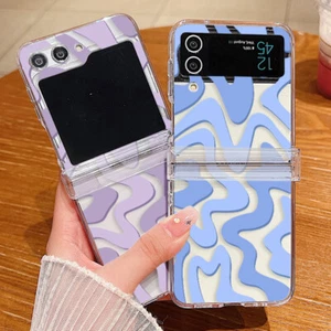 For Samsung Galaxy Z Flip6 Flip5 Flip4 Shockproof Clear Case Pattern Phone Cover - Picture 1 of 25