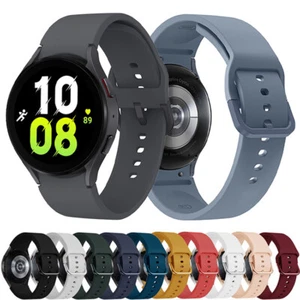 For Samsung Galaxy Watch 4 5 40/44mm 5Pro 45mm Silicone Classic 42/46mm Strap - Picture 1 of 26