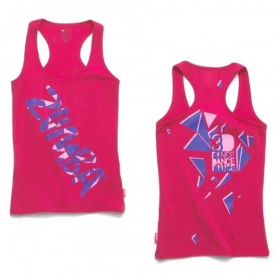 Camiseta sin mangas Zumba 3D Racerback - Rosa ~ talla XS y XXL ~ ¡Nueva! ¡Envío gratis! Foto 1 de 3