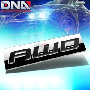 ALUMINUM STICK ON 3D POLISHED BLACK LETTERS AWD DECAL EMBLEM TRIM BADGE LOGO - Bild 1 von 3