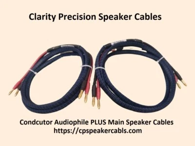 Clarity Precision Conductor Main Speaker Cables - 12 Feet - Hear The Difference! - Image 1 of 3