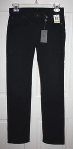 NWT Girls Designer 7 FOR ALL MANKIND Black Courduroy Pants Size 14 - Picture 1 of 4