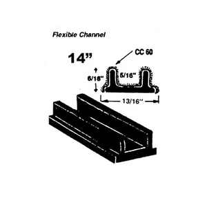 Flexible Rubber Window Channel For Oldsmobile F-35 1935, F-36 1936; WC 32-14 - Bild 1 von 1