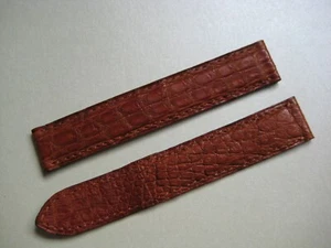 GENUINE Cartier TANK WATCH STRAP BAND BROWN MAT ALLIGATOR LEATHER 16 x 16 mm - Picture 1 of 12