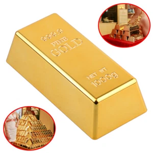 6.5" Fake Gold Bar Brick Bullion Door Stop Paperweight Desk Office Home Decor qn - Picture 1 of 3