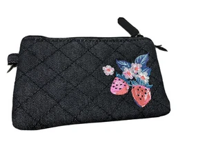 Nuevo con etiquetas Vera Bradley Cremallera Estuche de identificación Fruit Grove Acolchado Denim Bordado 26127-R10 - Imagen 1 de 5