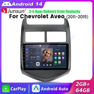 2+64G Android 14 CarPlay For Chevrolet Aveo 2 Sonic 2011-2015 Car Radio GPS Navi Foto 1 de 4