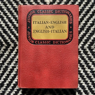 Italian-English and English-Italian Junior Classic Dictionary 1943 Vintage Book - Image 1 of 4