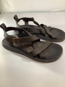 Sandalias de cuero Chaco Wayfarer para hombre 10 gris exterior J106597 - Imagen 1 de 6