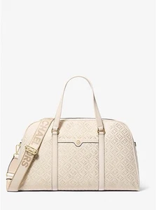 ☂️🍄Michael Kors Jet Set Travel☄️X-LARGE☄️Metallic Logo Jacquard Weekender Bag - Picture 1 of 4