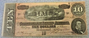1864 CSA CONFEDERATE STATES OF AMERICA NOTE (3121) - Picture 1 of 2
