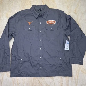 NEW Texas Longhorns Colosseum Slate Canvas Overshirt Long Sleeve 2XL Gray - Picture 1 of 16